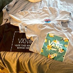 3 vans shirts youth M 10-12